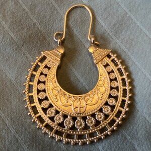 Gold Earrings with Intricate Designs